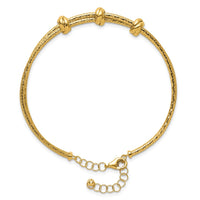Load image into Gallery viewer, 14K Polished Woven 3 Knot Adjustable Bangle
