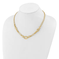 Load image into Gallery viewer, 14K Polished Multi-strand Fancy Link Necklace
