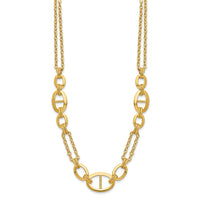 Load image into Gallery viewer, 14K Polished Multi-strand Fancy Link Necklace
