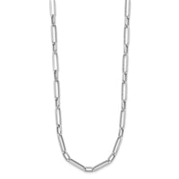 Load image into Gallery viewer, 14K White Gold Polished and Textured Fancy Link Necklace

