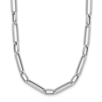 Load image into Gallery viewer, 14K White Gold Polished and Textured Fancy Link Necklace
