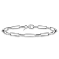 Load image into Gallery viewer, 14K White Gold Polished/Textured Fancy Link Bracelet
