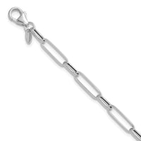 Load image into Gallery viewer, 14K White Gold Polished/Textured Fancy Link Bracelet
