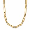 14K Polished and Textured Fancy Link Necklace