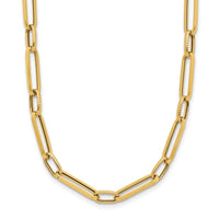 Load image into Gallery viewer, 14K Polished and Textured Fancy Link Necklace
