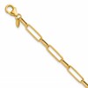 14K Polished/Textured Fancy Link Bracelet