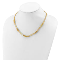 Load image into Gallery viewer, 14K Polished and Textured Multi-strand Necklace

