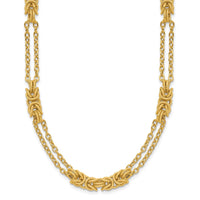 Load image into Gallery viewer, 14K Polished and Textured Multi-strand Necklace
