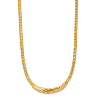 Load image into Gallery viewer, 14K Polished Ridged Graduated Necklace
