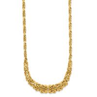 Load image into Gallery viewer, 14K Polished Byzantine Graduated Necklace
