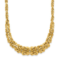 Load image into Gallery viewer, 14K Polished Byzantine Graduated Necklace

