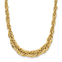 Load image into Gallery viewer, 14K Polished Graduated Fancy Link Necklace

