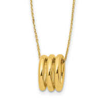 Load image into Gallery viewer, 14K Polished Oval Links with 2in ext. Necklace
