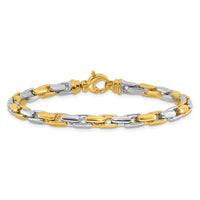 Load image into Gallery viewer, 14K Two-tone Polished Fancy Link Bracelet

