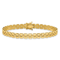 Load image into Gallery viewer, 14K Polished and Textured Fancy Link Bracelet
