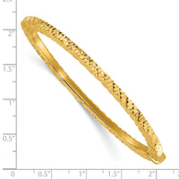 Load image into Gallery viewer, 14K Polished and Diamond-cut Bangle
