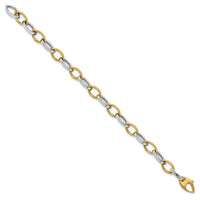 Load image into Gallery viewer, 14K Two-Tone Polished Link Bracelet
