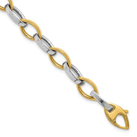 Load image into Gallery viewer, 14K Two-Tone Polished Link Bracelet
