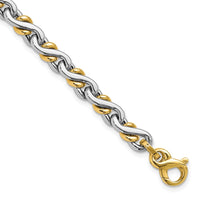 Load image into Gallery viewer, 14K Two-Tone Polished Fancy Link Bracelet
