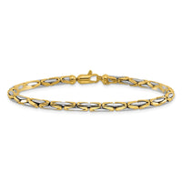 Load image into Gallery viewer, 14K Two-Tone Polished Fancy Link Bracelet
