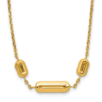 Load image into Gallery viewer, 14K Polished Fancy Link with 1in ext. Necklace
