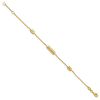 Load image into Gallery viewer, 14K Polished Fancy Link with .75in ext. Bracelet
