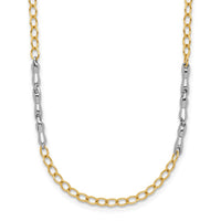 Load image into Gallery viewer, 14K Two-Tone Polished Fancy Link Necklace
