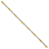 Load image into Gallery viewer, 14K Two-Tone Polished Fancy Link Bracelet
