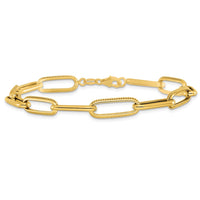 Load image into Gallery viewer, 14K Polished Fancy Link Bracelet
