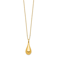 Load image into Gallery viewer, 14K Polished Teardrop 16in w/2in ext. Necklace
