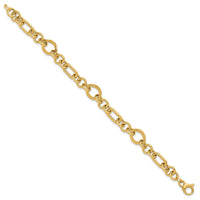 Load image into Gallery viewer, 14K Polished Fancy Link Bracelet
