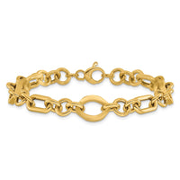 Load image into Gallery viewer, 14K Polished Fancy Link Bracelet
