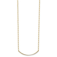 Load image into Gallery viewer, 14K w/Rhodium Polished and Diamond-cut Bar Necklace
