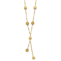 Load image into Gallery viewer, 14K Polished and Diamond-cut Disc Design w/2in ext. Necklace
