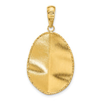 Load image into Gallery viewer, 14K Two-tone Polished and Satin Teardrop Pendant
