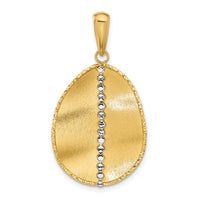 Load image into Gallery viewer, 14K Two-tone Polished and Satin Teardrop Pendant
