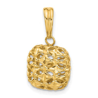 Load image into Gallery viewer, 14K Polished Puffed Square Pendant
