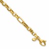 14K Polished and Hammered Fancy Link Bracelet