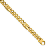 Load image into Gallery viewer, 14K Polished with Design Fancy Link Men&#39;s Bracelet
