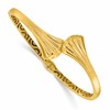 14K Polished Hollow Hinged Cuff Bangle