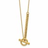 14K Polished Drop Toggle w/1in ext. Necklace