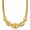 14K Polished Fancy Curb Link Necklace