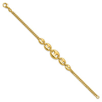 Load image into Gallery viewer, 14K Polished Fancy Curb Link Bracelet
