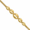 14K Polished Fancy Curb Link Bracelet