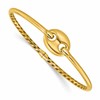 14K Polished Hollow Hinged Bangle