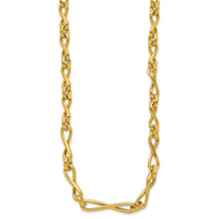 Load image into Gallery viewer, 14K Polished Fancy Twisted Link Infinity Necklace
