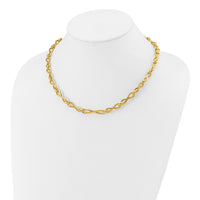Load image into Gallery viewer, 14K Polished Fancy Twisted Link Infinity Necklace
