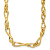 Load image into Gallery viewer, 14K Polished Fancy Twisted Link Infinity Necklace
