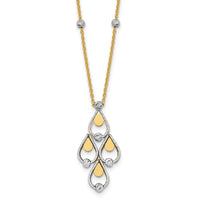 Load image into Gallery viewer, 14K TT Polished / Dia-cut Chandelier w/.5in ext. Necklace
