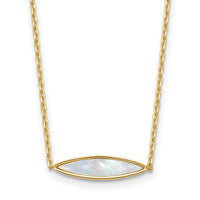 Load image into Gallery viewer, 14K Polished Mother of Pearl w/1in ext. Necklace
